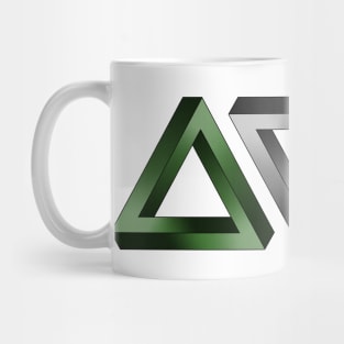 Genderqueer Pride Flag Colored Twisted Triangles Optical Illusions Mug